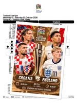 CROATIA v ENGLAND 3 October 2026 Nations League Croatian FAN + OFFICIAL TS
