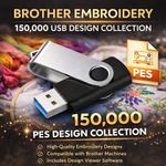 Huge Brother Embroidery USB Design Collection + Viewer PES 150,000