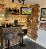 Home reclaimed Bar top counter , coctail bar , Man Cave , Interior Bar , Wooden