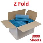 Z Fold Paper Towels Interfold Paper Hand Towels Dispenser C Fold 1ply Blue 3000