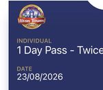 Alton Towers Resort Individual 1 Day Pass Ticket x2 - 23 August 2026