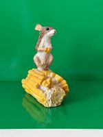 Harvest Mouse On Corn Cob Resin Figurine .4¼in X 3in
