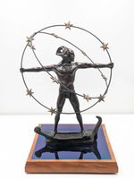 Ugo ATTARDI Bronze Sculpture - Man and Dawn