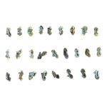 Chrome Letter Butterfly Pin Back Services CL1