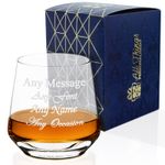 Personalised Engraved 345ml Tallo Whiskey Glass, Gift Boxed