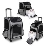 Tefola Tefola+0724+10 3-in-1 Wheeled Pet Backpack Carrier, Handle