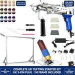 UK 2IN1 Tufting Gun Starter Kit 1m Frame Electric Trimmer DIY Rug Making Set