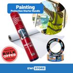 32 Piece Paint Protection Bundle Masking Tape Window Film Polythene Sheeting