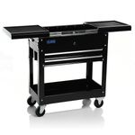 SGS Tool Cart Trolley & Workstation w/ 2 Drawers For Workshop Garage & Crafts