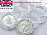 41mm Round Coin Boxes Capsules Cases-10 20 30 50 100-capsules- SILVER 1oz Coins