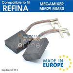 Carbon Brushes for REFINA Eibenstock Megamix MM29 MM30 Paddle Mixer 110v & 240V