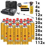 Butane Gas Bottles Canisters for Portable Stoves Cookers Grill Heaters Weed Wand