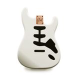 Stratocaster Guitar Body SSS – Olympic White Vintage Nitro Satin – 2 Piece Alder