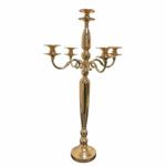 5-Light Candelabra Weighted Base Candlestick Long-Lasting for Weddings