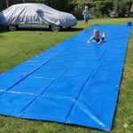 Blue Tarpaulin Sheet - Waterproof Slip and Slide Garden Water Fun Toy