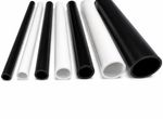 Plastic PVC Tube White Black 1 Metre Long Various Sizes