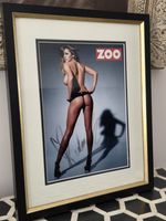 Keeley Hazell Model/Author Autograph Photo A4 featuring Zoo Magazine (Rear)