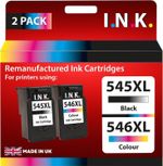 I.N.K. Canon PG-545XL / CL-546XL InkJet Cartridges 2 Pack Black & Colour