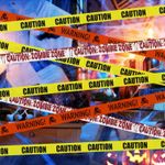 Halloween Decorations Caution Tape 30M Yellow Hazard Warning Props Fright Tape f