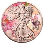 1 oz Silver American Eagle Four Seasons Series- Summer- Colorized & Gold Gilded