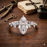 3.50 Ct Lab Grown Diamond Engagement Ring 14K White Gold Solitaire Size 7