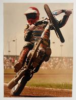 Oxford Cheetahs Speedway, Hans Nielsen Vintage Large Signed/Autographed Photo