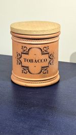 Vintage Fulham Pottery Terracotta Tobacco Pot/Canister With Lid - Rare Piece