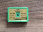 Est 1950s Vintage Peerless Stamp Hinges Empty Tin Box - Great Condition