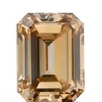 Brilliant 3 Carat Brown Emerald Cut Lab Grown Diamond Loose Gem VVS1