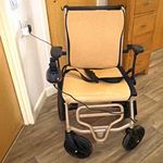 Electric 4-Wheel Powerchair with Joystick Control & Seat Belt, Beige/Black