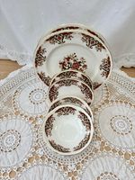 Vintage Set For 2 Colclough Royale 8525 Bone China Dinner Plates Bowls 6 Piece