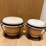 Tiger Wood Bongo Drums - 6 & 7 Percussion Set Musical Instrument Hand Drums Used