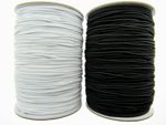 Thin Round Elastic Best Quality and UK Made 1mm/2mm/3mm in Black & White