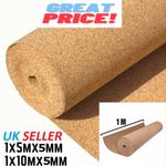 Cork Underlay Roll 5mm 1m x 5m 1m x 10m Laminate Floor, Wood Floor 5m2 or 10m2