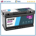 Car Battery EK960 Exide 50538368 000915105CE 2D0915105C 2TA915105A 3D0915105G