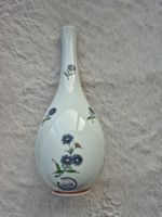 FUKAGAWA Japanese Porcelain Arita Bud Vase with Hand Painted Floral Design 10"