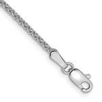 14K White Gold 8 in 1.7mm Spiga with Lobster Clasp Bracelet