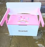Kids Girls Pink Unicorn Desk Table with Storage – Children’s Study Activity Desk