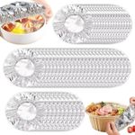 50 Pcs Reusable Aluminium Foil Food Covers,Stretch Fresh, Fresh Keep Insulation