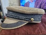 " PRINZ HEINRICH" GERMAN SAILORS PEAKED CAP-CORDUROY-METAL ANCHOR BUTTONS-SMALL