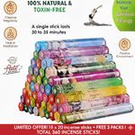 300x INCENSE STICKS 15 PACK PREMIUM FLUTE ASSORTED FRAGRANCES. WITH ASH CATCHER!