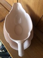 Johnson Brothers Rosedawn vintage 1940’s gravy boat and saucer
