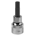 Sealey Hex Socket Bit 6mm 3/8"Sq Drive Forged Chrome Vanadium - SBH009