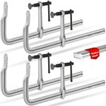 SHALL 12 In Heavy-duty Bar Clamps, 4-Pack Drop Forged Steel Welding F Clamps
