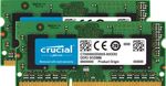Crucial 8GB KIT 2X 4GB DDR3 1333 MHz PC3 10600 Laptop 204-Pin SODIMM Memory RAM