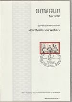 First Day Cover ETB 14/1976 - "150. Death Anniversary Carl Maria von Weber" Stamp/Stamp