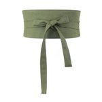 Women Cotton Linen Obi Belt 8-15cm Wide Waist Cincher Tie Sash for Wedding Dress