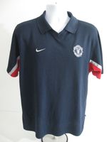 MANCHESTER UNITED NIKE VINTAGE 2000S BLUE TRAINING SHIRT MENS LARGE