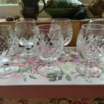 6 ROYAL DOULTON KENSINGTON BRANDY GLASSES 9.8cm Tall