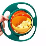 Premium Gyro 360 Baby Feeding Bowl Spill Proof with Lid UK Seller